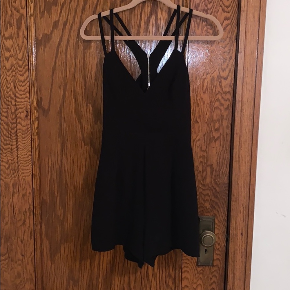 black cut out romper